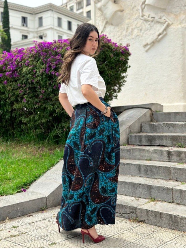 JUPE LONG IMPRIMÉ WAX 16