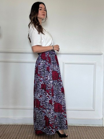 JUPE LONG IMPRIMÉ WAX 18