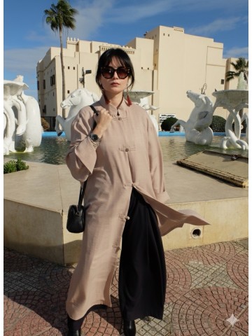 KIMONO INSPIRATION CHINOISE BEIGE