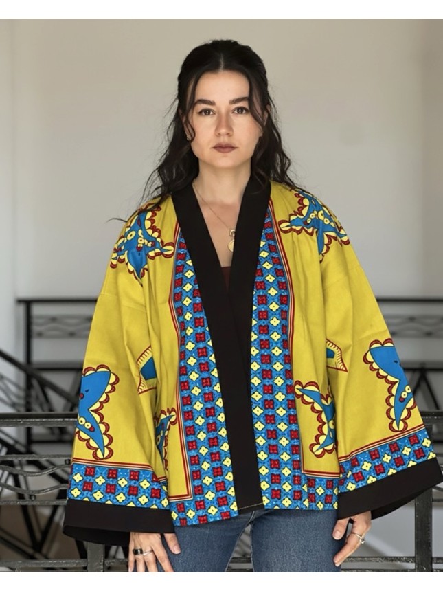 SURCHEMISE MAXI ZELLIGE YELLOW