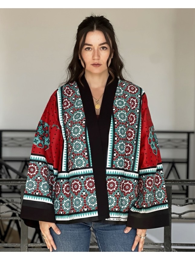 SURCHEMISE MAXI ZELLIGE RED