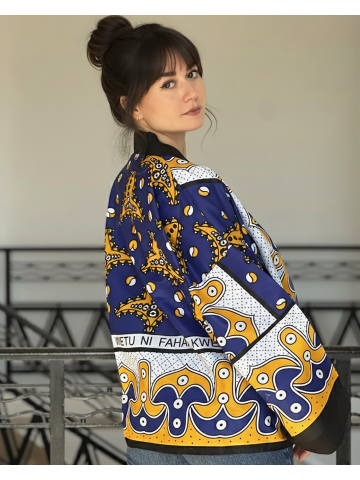 SURCHEMISE MAXI WAX BLEU 