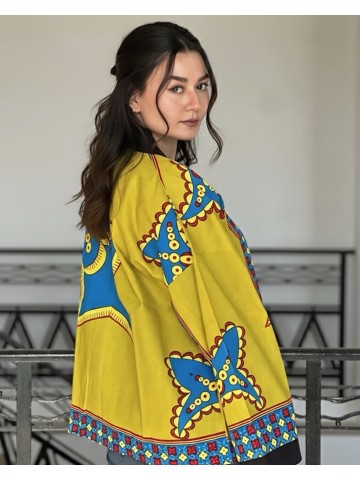 SURCHEMISE MAXI ZELLIGE YELLOW