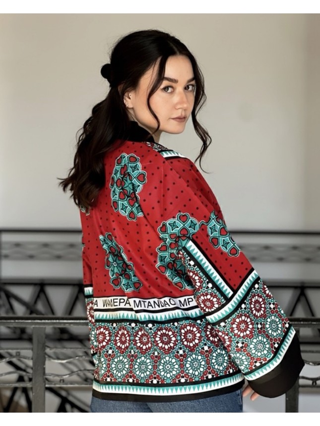 SURCHEMISE MAXI ZELLIGE RED