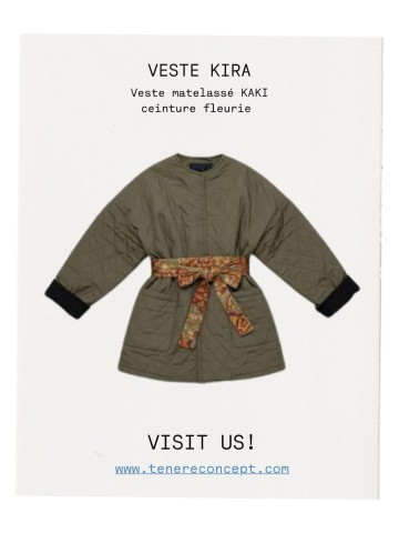 VESTE KIRA AVEC CEINTURE ETHNIQUE 