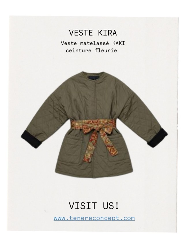 VESTE KIRA AVEC CEINTURE ETHNIQUE 