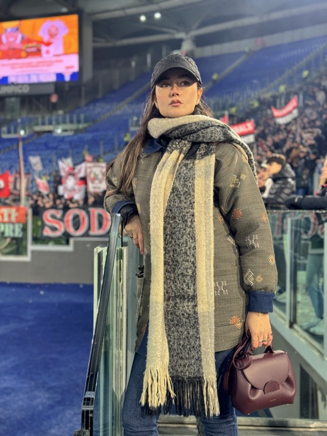 VESTE ETHNIQUE AVEC DÉTAILS EN JEAN OVERSIZE