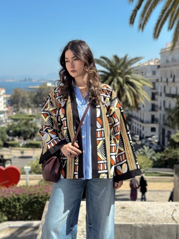 SURCHEMISE MAXI WAX YELLOW BROWN