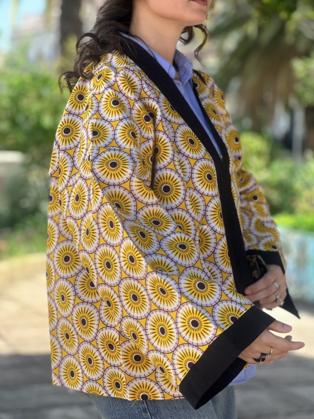 SURCHEMISE MAXI WAX YELLOW FLOWER