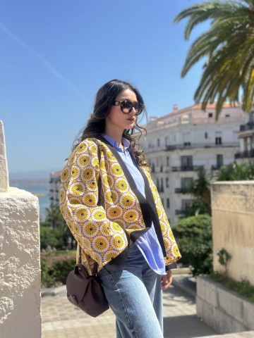 SURCHEMISE MAXI WAX YELLOW FLOWER