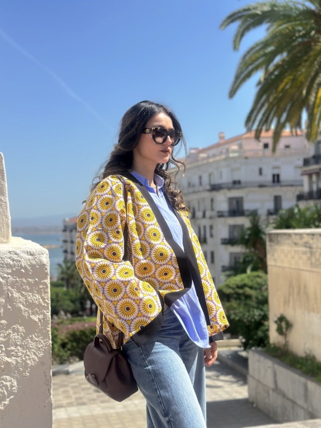 SURCHEMISE MAXI WAX YELLOW FLOWER