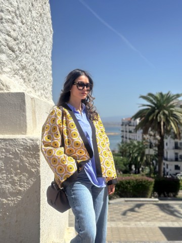 SURCHEMISE MAXI WAX YELLOW FLOWER