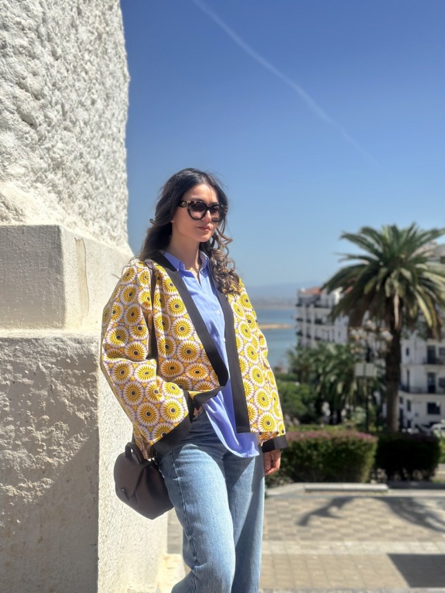 SURCHEMISE MAXI WAX YELLOW FLOWER