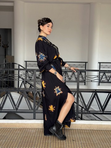 ROBE BANGER MIDNIGHT SAFFRON 