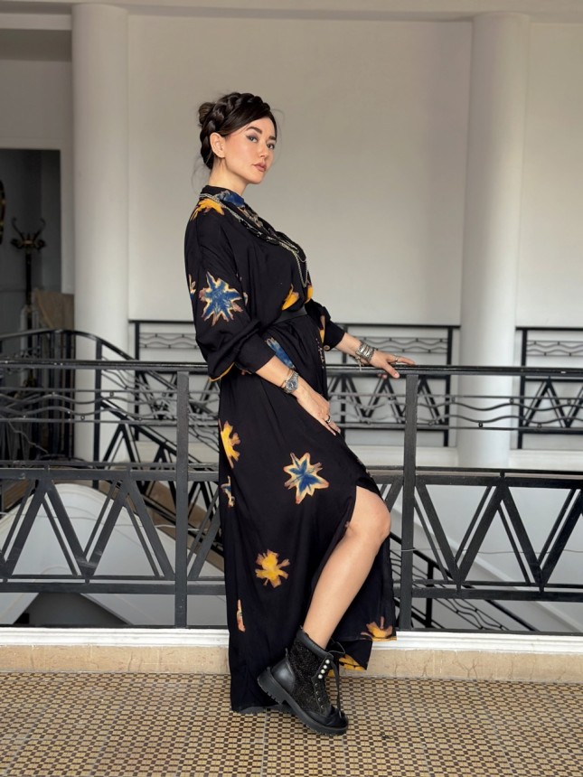 ROBE BANGER MIDNIGHT SAFFRON 
