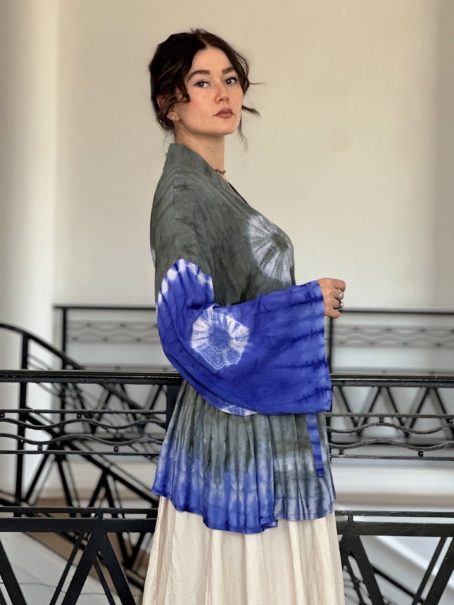 KIMONO HAORI URBAIN BLUE
