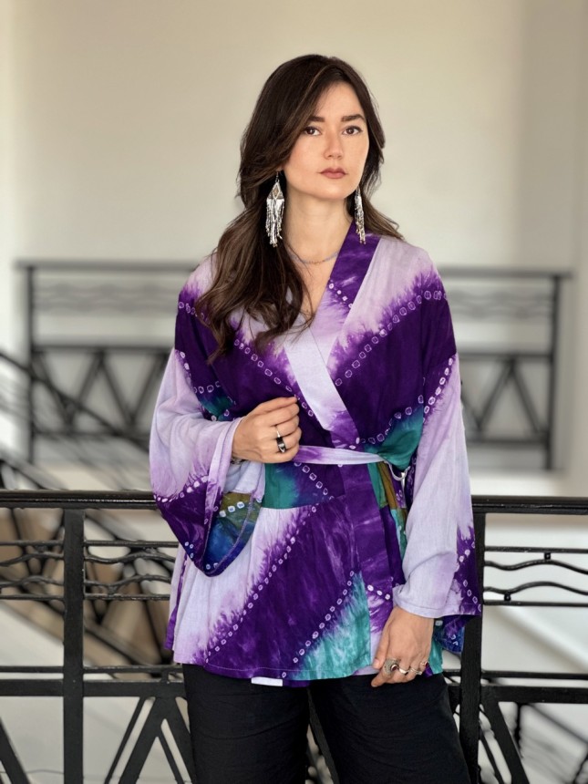 KIMONO HAORI URBAIN PURPLE