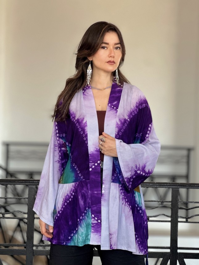 KIMONO HAORI URBAIN PURPLE