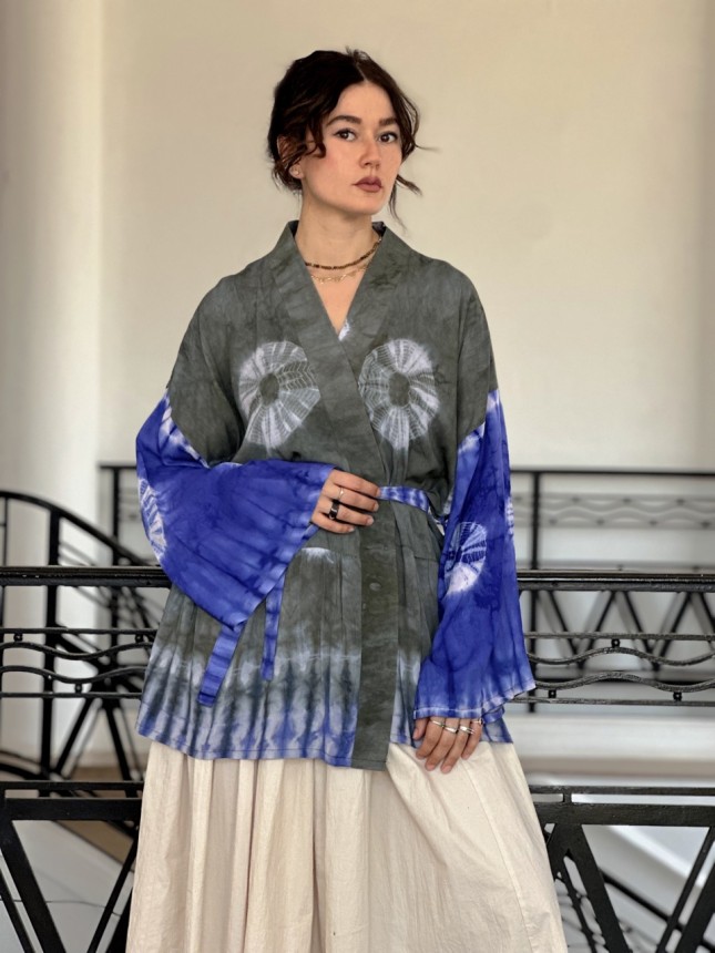 KIMONO HAORI URBAIN BLUE