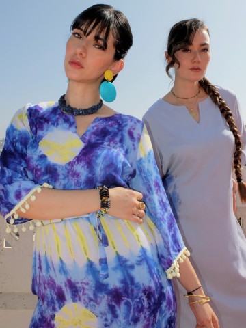 ROBE SOLEAJAUNE BLEU 