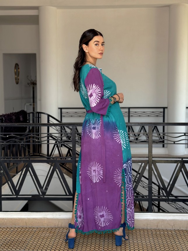 ROBE SOLEA VERT MAUVE 