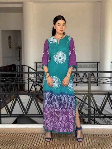 ROBE SOLEA VERT MAUVE 