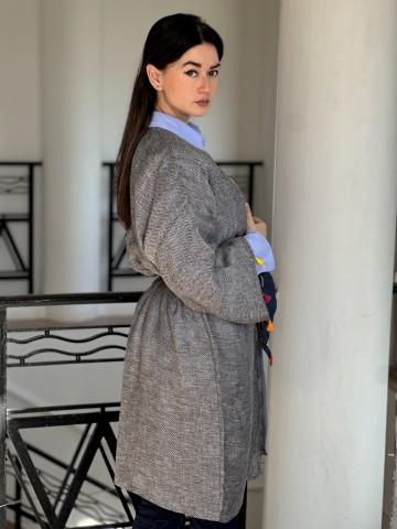 KIMONO AVEC CEINTURE EN WAX AMAZONIE