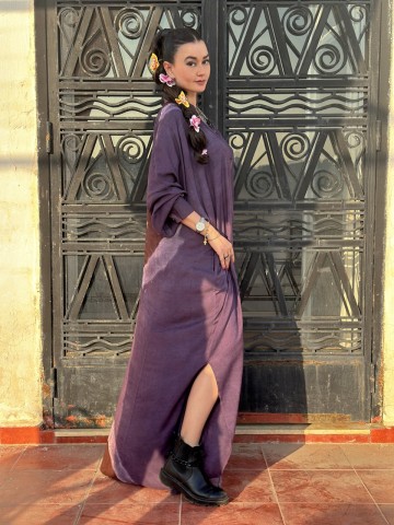 ROBE BANGER AUBERGINE