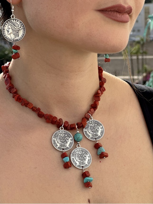 COLLIER ET BOUCLES D'OREILLES NAPOLEON