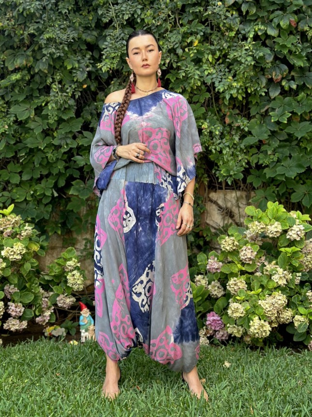 HAUT + SAROUAL  ALGERIEN ROSE GRIS 