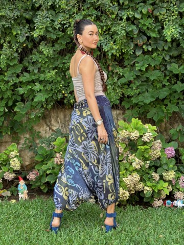 SAROUAL ALGERIEN JAUNE FLEURI