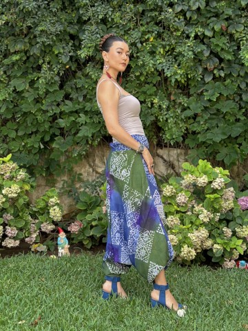 SAROUAL ALGERIEN VERT ET BLEU 