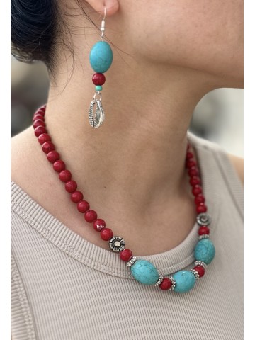 BOUCLE D'OREILLES ETCOLLIER BLUE