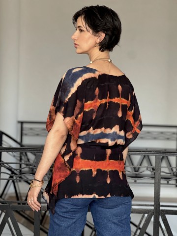 HAUT EN  SHIBORI ROJO