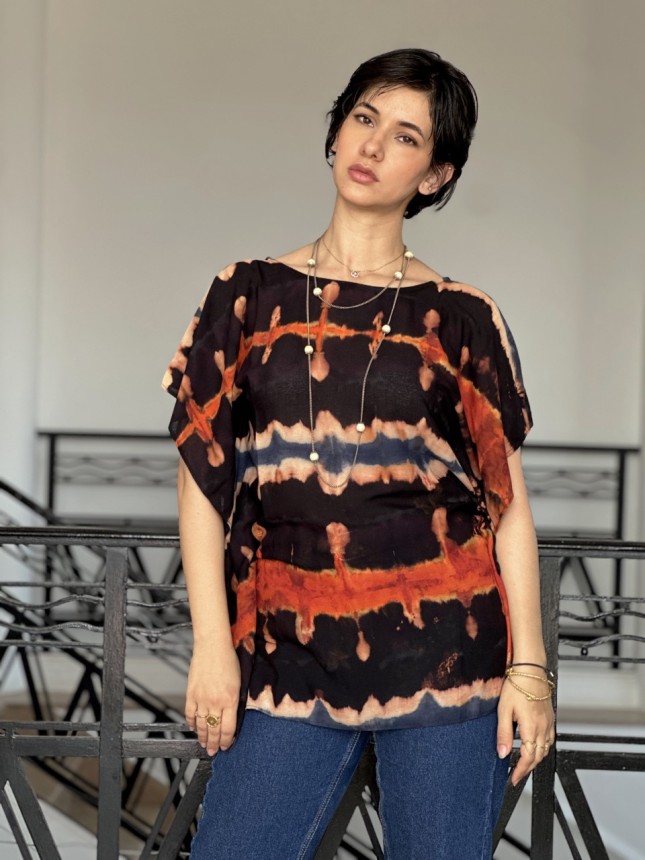 HAUT EN  SHIBORI ROJO
