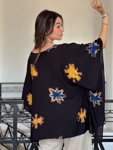 HAUT EN  SHIBORI FLOWER YELLOW