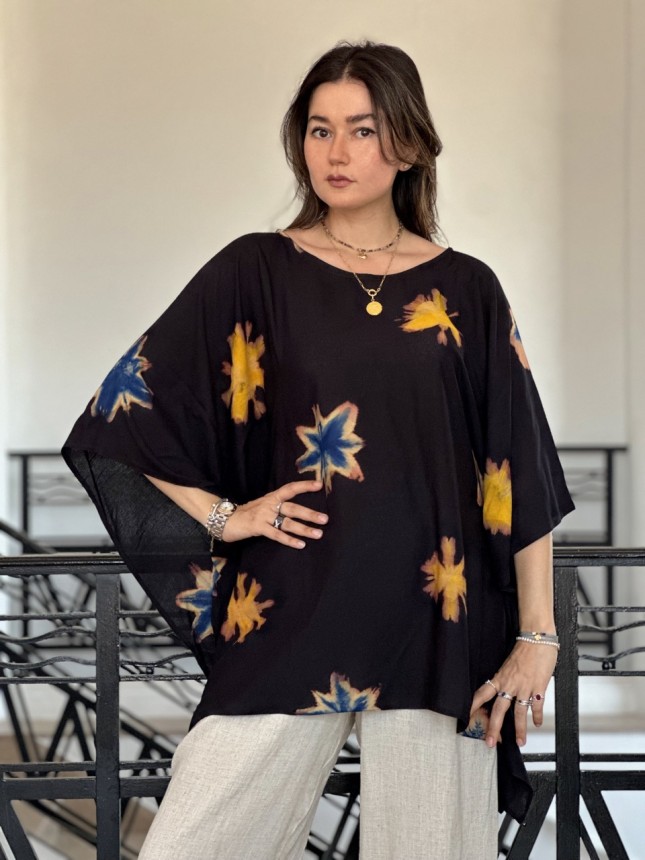 HAUT EN  SHIBORI FLOWER YELLOW