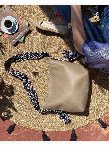 SAC EN CUIR BEIGE