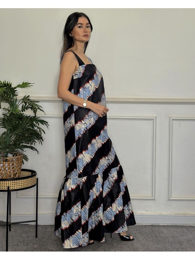 Robe longue avec un motif en WAX.