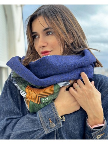 SNOOD RÉVERSIBLE MAPUTO  (WAX ET LAINE)