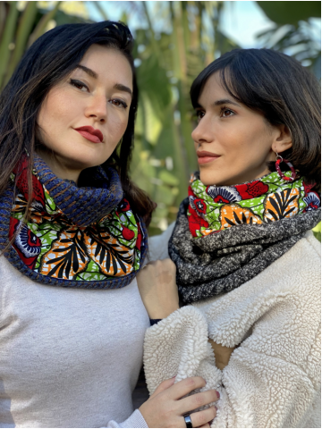 Snood réversible (WAX et Laine)