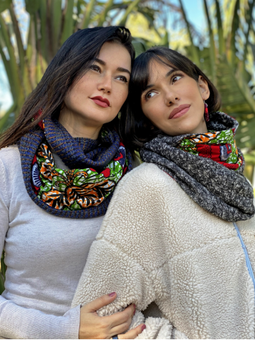 Snood réversible (WAX et Laine)