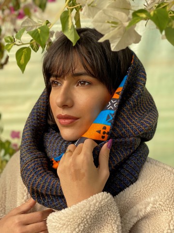 Snood réversible (WAX et Laine)