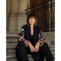 Manteau Ouzbékistan long en cachemire avec poches 