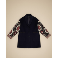 Manteau Ouzbékistan long en cachemire avec poches 