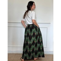JUPE LONG IMPRIMÉ WAX 17