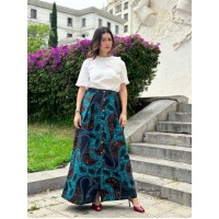 JUPE LONG IMPRIMÉ WAX 16