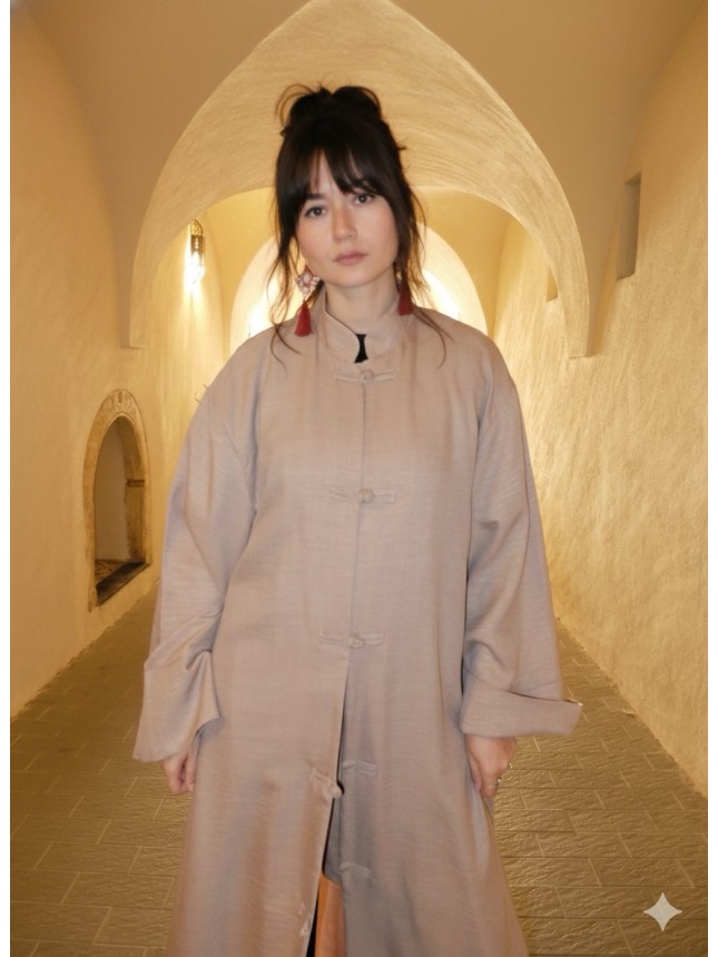 KIMONO INSPIRATION CHINOISE BEIGE