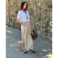 SEROUAL EL ZENKA BEIGE AVEC DÉTAIL EN WAX