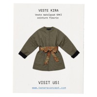 VESTE KIRA AVEC CEINTURE ETHNIQUE 